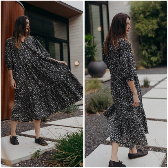 Esby Philippa Midi Dress Medium Orange - Picture 3 of 8